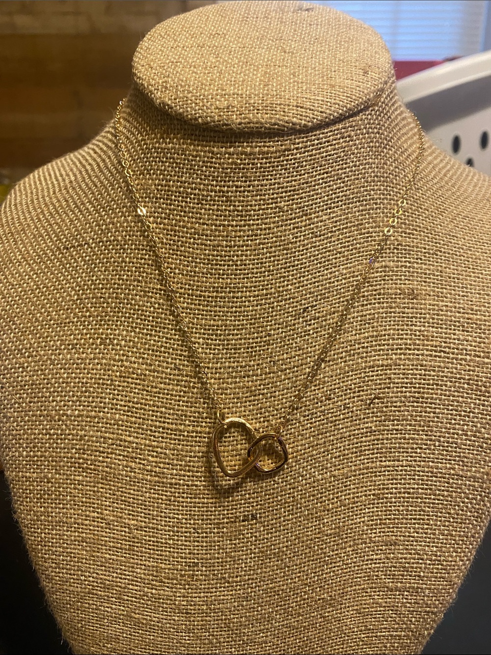 Fashion Jewelry Gold Interlocking Loop Necklace - Women Jewelry